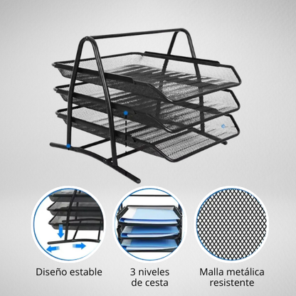 ORGANIZADOR DE ESCRITORIO METALICO