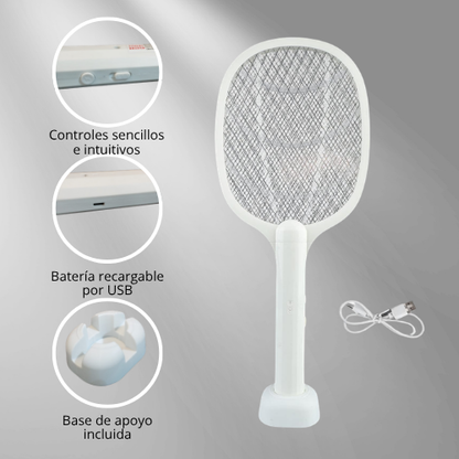 RAQUETA MATA MOSQUITOS RECARGABLE